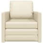 Sofá Cama de Suelo Crema 74 x 77 x 81 cm Cuero sintético