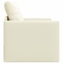 Sofá Cama de Suelo Crema 74 x 77 x 81 cm Cuero sintético