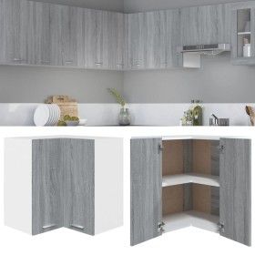 Hängender Eckschrank aus grauem Sonoma-Engineering-Holz von vidaXL, Küchenschränke - Ref: Foro24-815598, Preis: 74,98 €, Raba...