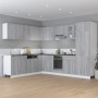 Hängender Eckschrank aus grauem Sonoma-Engineering-Holz von vidaXL, Küchenschränke - Ref: Foro24-815598, Preis: 74,98 €, Raba...