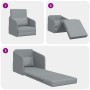 Sofá cama Gris claro 65 x 80 x 83 cm tela