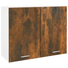Engineered wood hanging cabinet smoked oak 80x31x60 cm by vidaXL, Kitchen cabinets - Ref: Foro24-815588, Price: 67,31 €, Disc...