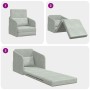 Sofá cama Gris claro 65 x 80 x 83 cm Terciopelo
