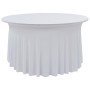 Fundas elásticas para mesa 2 uds con falda 180x74 cm blanco