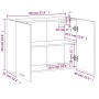 Hängeschrank aus Holzwerkstoff, geräucherte Eiche, 80 x 31 x 60 cm von vidaXL, Küchenschränke - Ref: Foro24-815588, Preis: 67...