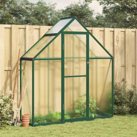Invernadero con marco base aluminio verde 169x58x195 cm