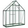 Invernadero con marco base aluminio verde 169x58x195 cm