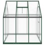 Invernadero con marco base aluminio verde 169x169x195 cm