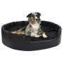 Plush and black synthetic leather dog bed 99x89x21 cm by vidaXL, Beds for dogs - Ref: Foro24-171264, Price: 90,33 €, Discount: %