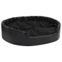 Plush and black synthetic leather dog bed 99x89x21 cm by vidaXL, Beds for dogs - Ref: Foro24-171264, Price: 90,33 €, Discount: %