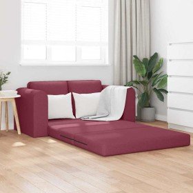 Sofá cama Rojo vino tinto 148 x 71 x 83 cm tela Sofá cama Rojo vino tinto 148 x 71 x 83 cm tela