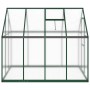 Invernadero con marco base aluminio verde 224x169x195 cm
