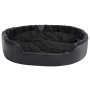 Hundebett aus Plüsch und schwarzem Kunstleder, 99 x 89 x 21 cm von vidaXL, Betten für Hunde - Ref: Foro24-171264, Preis: 90,3...
