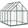 Invernadero con marco base aluminio verde 224x169x195 cm