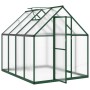 Invernadero con marco base aluminio verde 224x169x195 cm