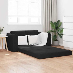 Sofá cama Negro 148 x 71 x 83 cm Terciopelo Sofá cama Negro 148 x 71 x 83 cm Terciopelo