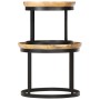 Round side tables 2 pcs solid mango wood and steel by vidaXL, Side tables - Ref: Foro24-286470, Price: 184,73 €, Discount: %