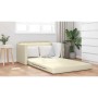 Sofá cama Crema 124 x 71 x 78 cm Cuero artificial