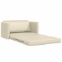 Sofá cama Crema 124 x 71 x 78 cm Cuero artificial