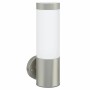 Aplique de pared exterior 2 pcs Plateado 12 x 7.5 x 27 cm