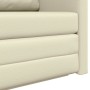 Sofá cama Crema 124 x 71 x 78 cm Cuero artificial