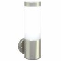 Aplique de pared exterior 2 pcs Plateado 12 x 7.5 x 27 cm