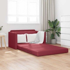 Sofá cama Rojo vino tinto 124 x 71 x 78 cm Cuero artificial