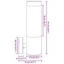 Aplique de exterior Negro 12 x 7.5 x 27 cm Acero inoxidable