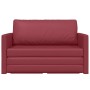 Sofá cama Rojo vino tinto 124 x 71 x 78 cm Cuero artificial