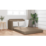 Sofá cama Capuchino 124 x 71 x 78 cm Cuero artificial