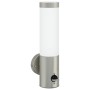 Aplique de pared exterior 2 pcs Plateado 12 x 7.5 x 29 cm