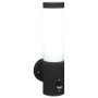 Aplique de exterior Negro 12 x 7.5 x 29 cm Acero inoxidable