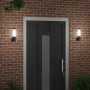 Aplique de pared exterior 2 pcs Negro 12 x 7.5 x 29 cm