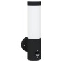 Aplique de pared exterior 2 pcs Negro 12 x 7.5 x 29 cm