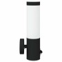 Aplique de pared exterior 2 pcs Negro 12 x 7.5 x 29 cm
