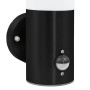 Aplique de pared exterior 2 pcs Negro 12 x 7.5 x 29 cm