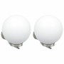 Aplique de pared exterior 2 pcs Plateado 29 x 25 x 33 cm