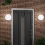 Aplique de pared exterior 2 pcs Plateado 29 x 25 x 33 cm