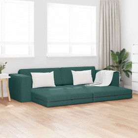 Sofá cama Verde oscuro 245 x 78 x 77 cm tela Sofá cama Verde oscuro 245 x 78 x 77 cm tela