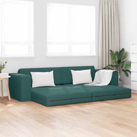 Sofá cama Verde oscuro 245 x 78 x 77 cm Terciopelo en Sofás | Comprar online en Foro24