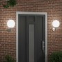 Aplique de pared exterior 2 pcs Plateado 28 x 25 x 38 cm
