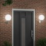 Aplique de pared exterior 2 pcs Plateado 28 x 25 x 38 cm