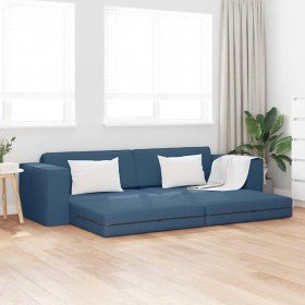 Sofá cama Azul marino 245 x 78 x 77 cm tela en Sofás | Comprar online en Foro24