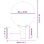 Luz de pared exterior Negro 28 x 25 x 38 cm Acero inoxidable