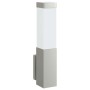 Aplique de pared exterior 2 pcs Plateado 10.5 x 6 x 35 cm