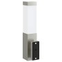 Aplique de pared exterior 2 pcs Plateado 10.5 x 6 x 35 cm