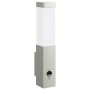 Aplique de exterior Plateado 10.5 x 6 x 35 cm Acero inoxidable