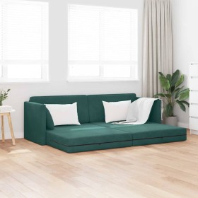 Sofá cama Verde oscuro 213 x 76 x 77 cm Terciopelo Sofá cama Verde oscuro 213 x 76 x 77 cm Terciopelo