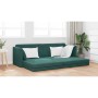Sofá-cama de piso Verde oscuro 213 x 70 x 77 cm Terciopelo en Sofás | Comprar online en Foro24