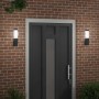 Aplique de pared exterior 2 pcs Negro 10.5 x 6 x 35 cm